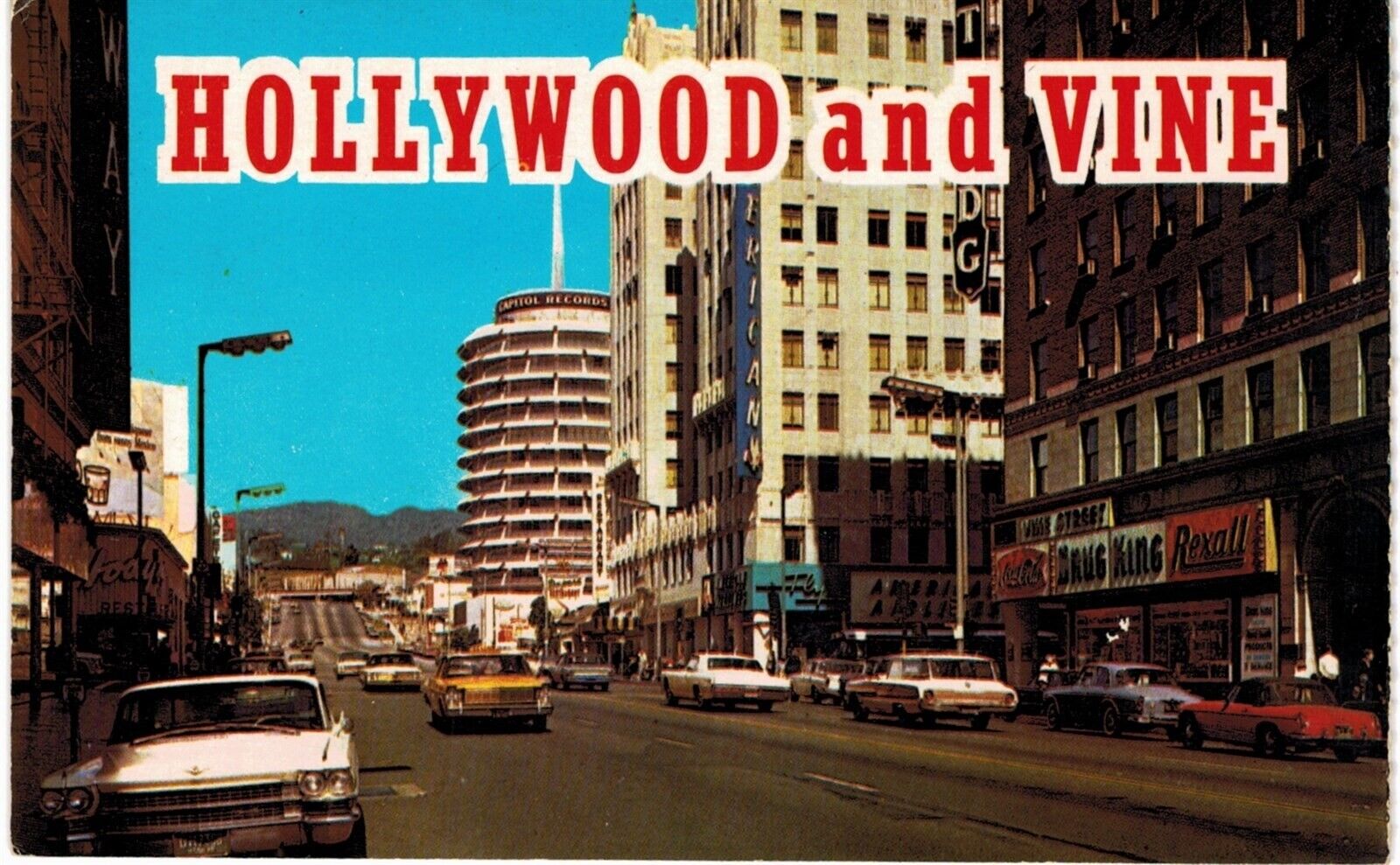 Los Angeles Hollywood Vine 1960s Unused 