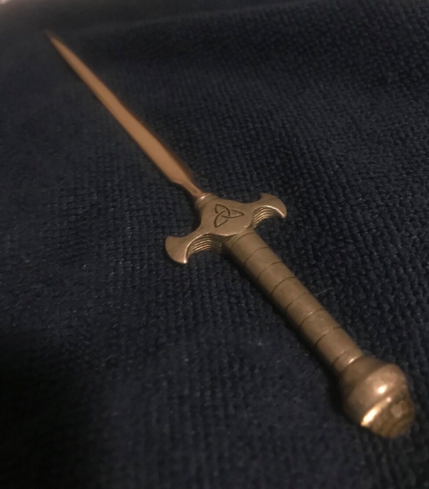 Vintage  sword dagger Trinity Knot Triquetra metal letter opener