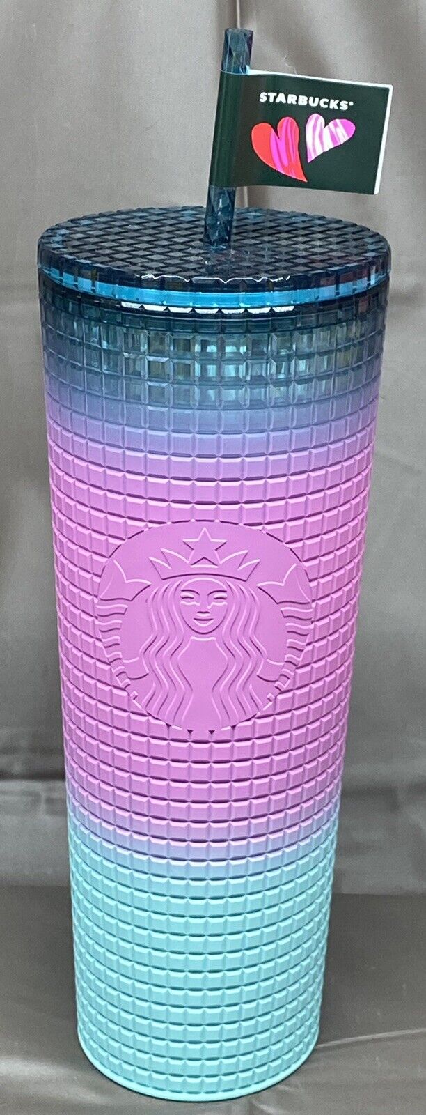 Starbucks 2024 Release Valentine LOVE Smooth Gradient Grid  24oz Tumbler
