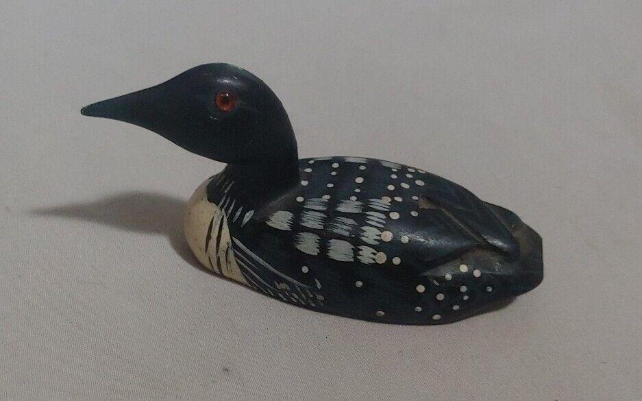 Vintage wooden miniature duck