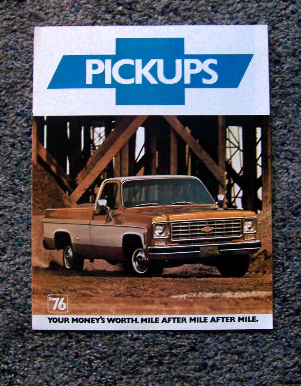 Vintage Automobile Brochure 1976 Chevrolet Pickups  File drawer 1