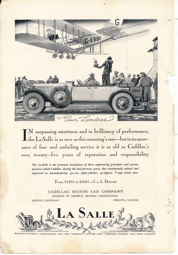 Magazine Ad - 1927 - La Salle