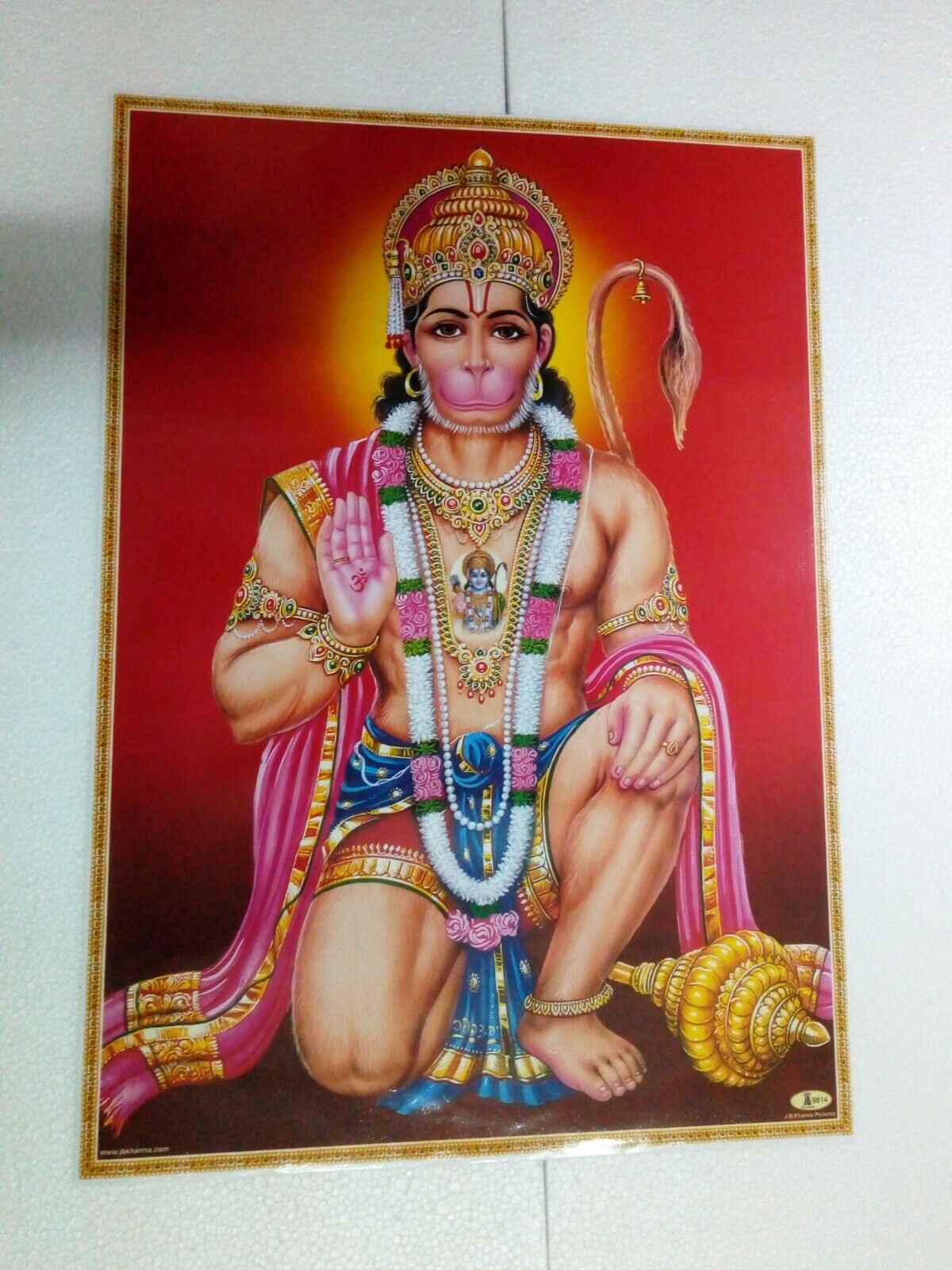 Hanuman Balaji Poster Picture Hindu God Dev puja pray India Lovely 26