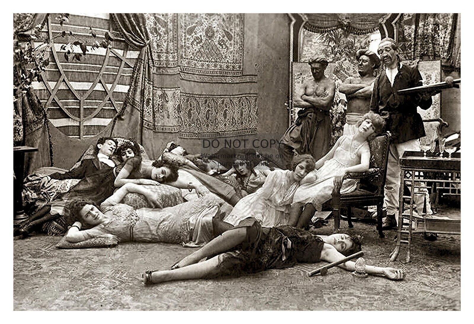 FRENCH OPIUM PARTY 1918 HISTORIC 4X6 PHOTO