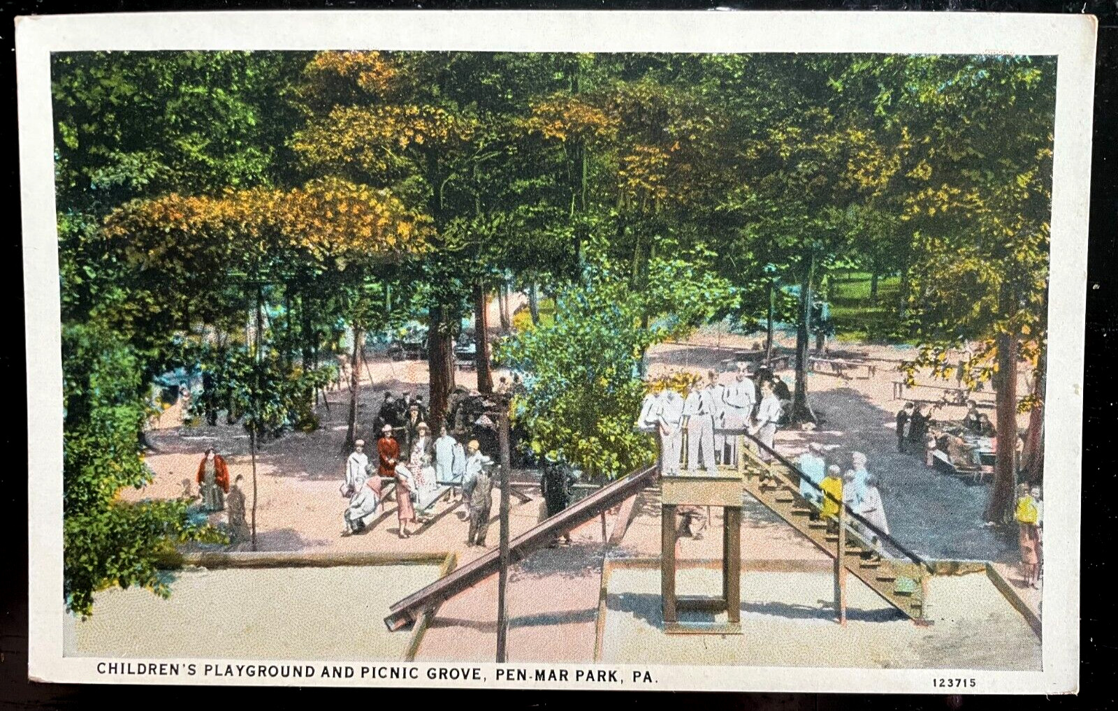 Vintage Postcard 1928 Playground & Picnic Grove, Pen-Mar Park, Pennsylvania (PA)