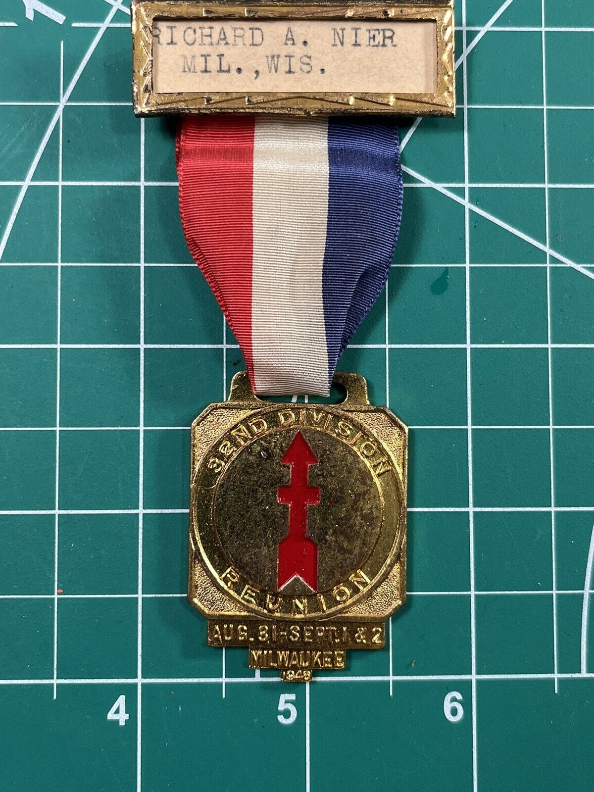 WW1 32nd Infantry Division Reunion Veterans Medal Named Red Arrow