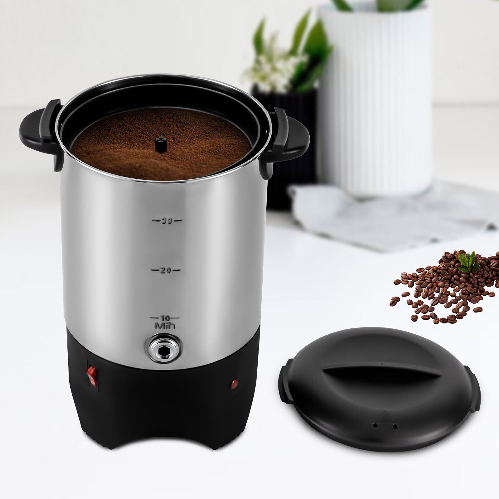 30 CUP Commercial Coffee Urn Percolator Tea Maker Machine Hot Water Dispenser