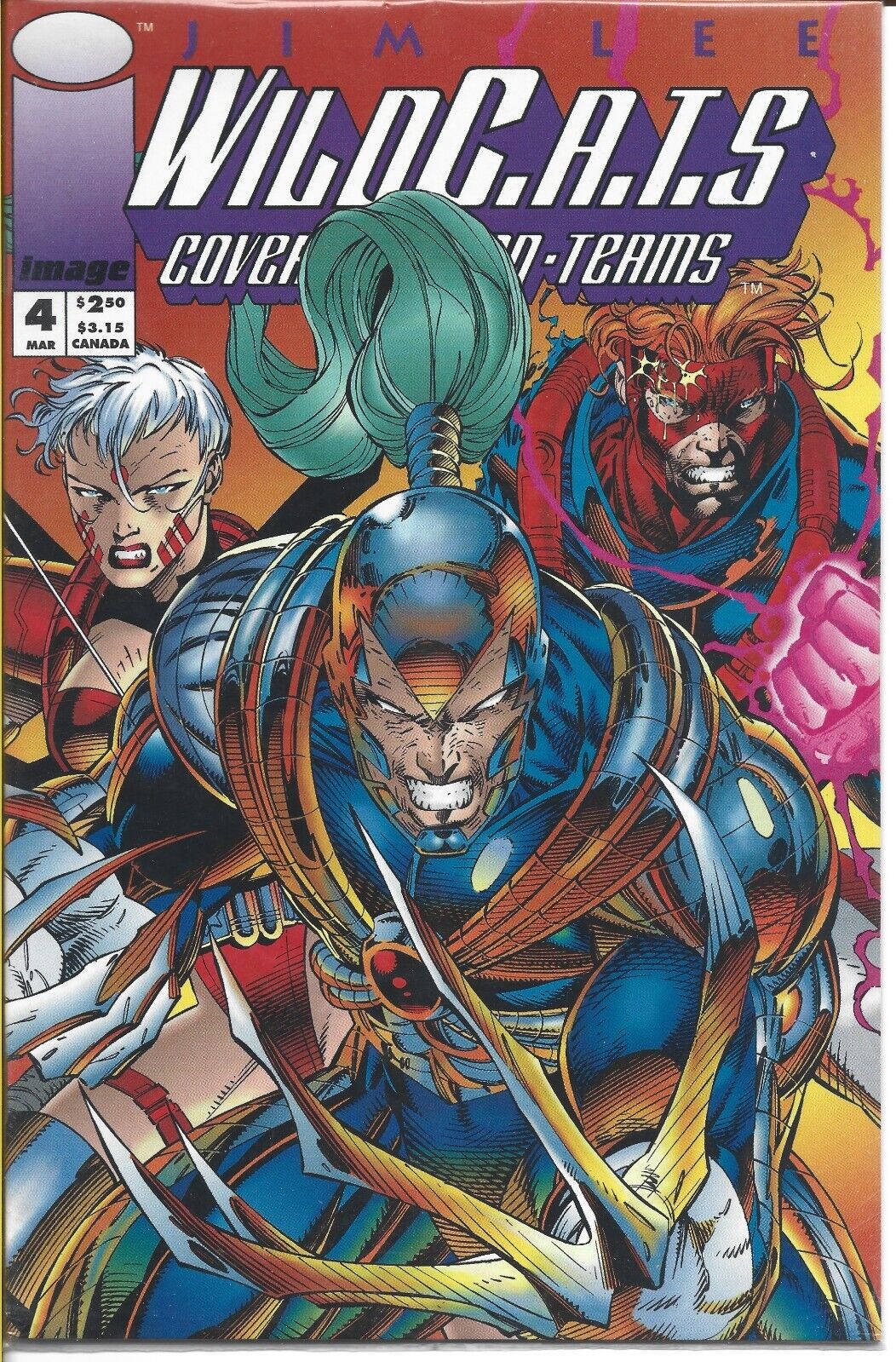 WILDC.A.T.S #4 IMAGE COMICS 1993 NEW SEALED POLYBAG WITH CARD BAG AND BOARD