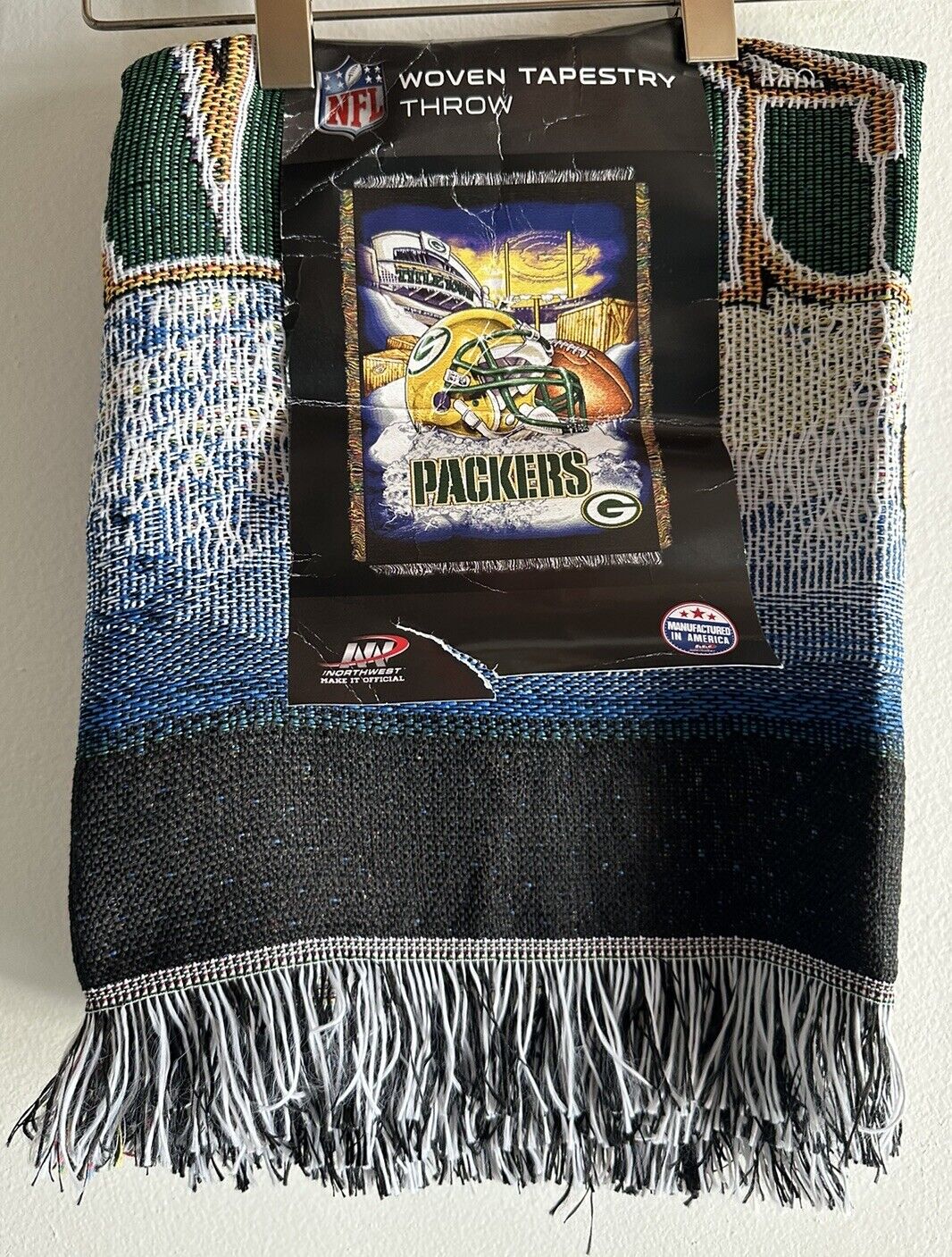 Northwest Brand Green Bay Packers  NFL Polyester Throw Blanket 48x60 New