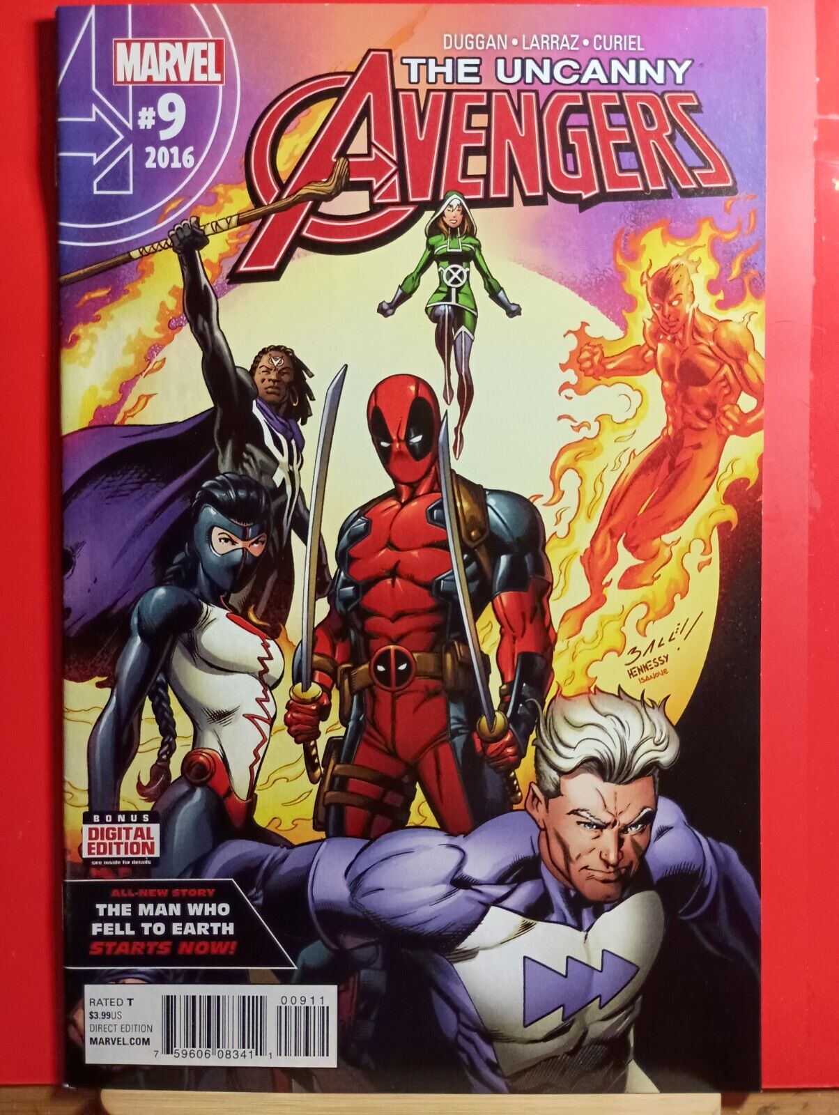 2016 Marvel Comics The Uncanny Avengers 9 Mark Bagley Cover Artist 