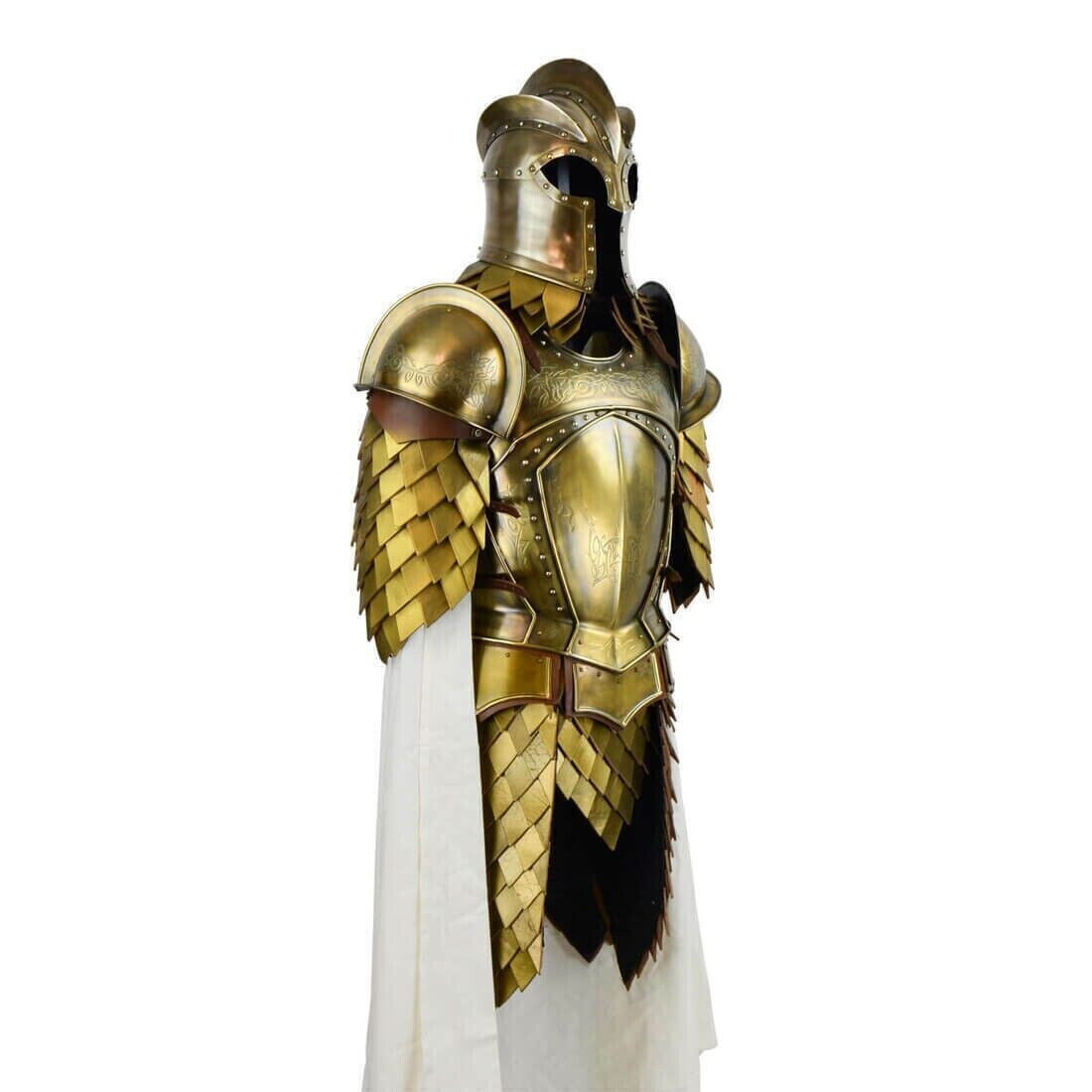 Medieval Steel Knight Larp Warrior Kingsguard Half Body Armor Suit Full Suit