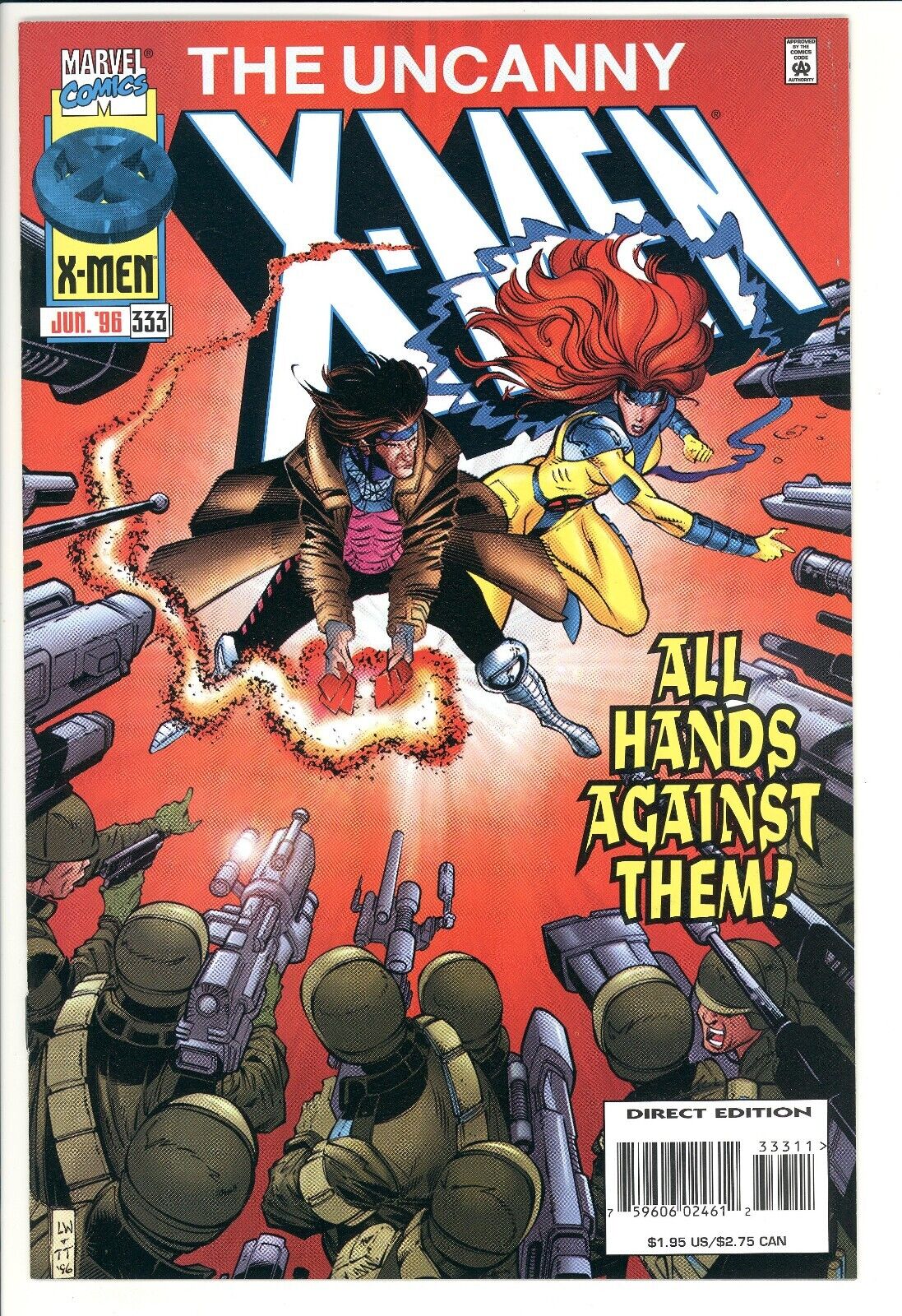 UNCANNY X-MEN #333 NM 1ST FULL BASTION MARVEL COMICS 1996