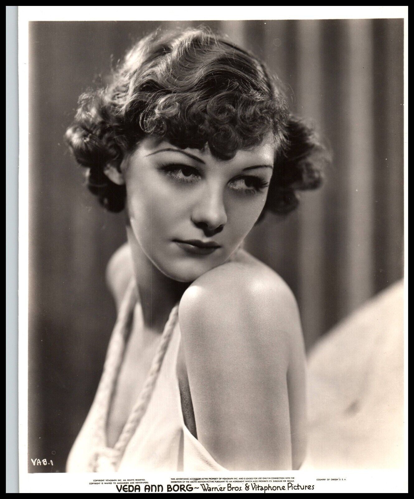 Hollywood Beauty VEDA ANN BORG STUNNING PORTRAIT 1930s ALLURING ORIG Photo 668