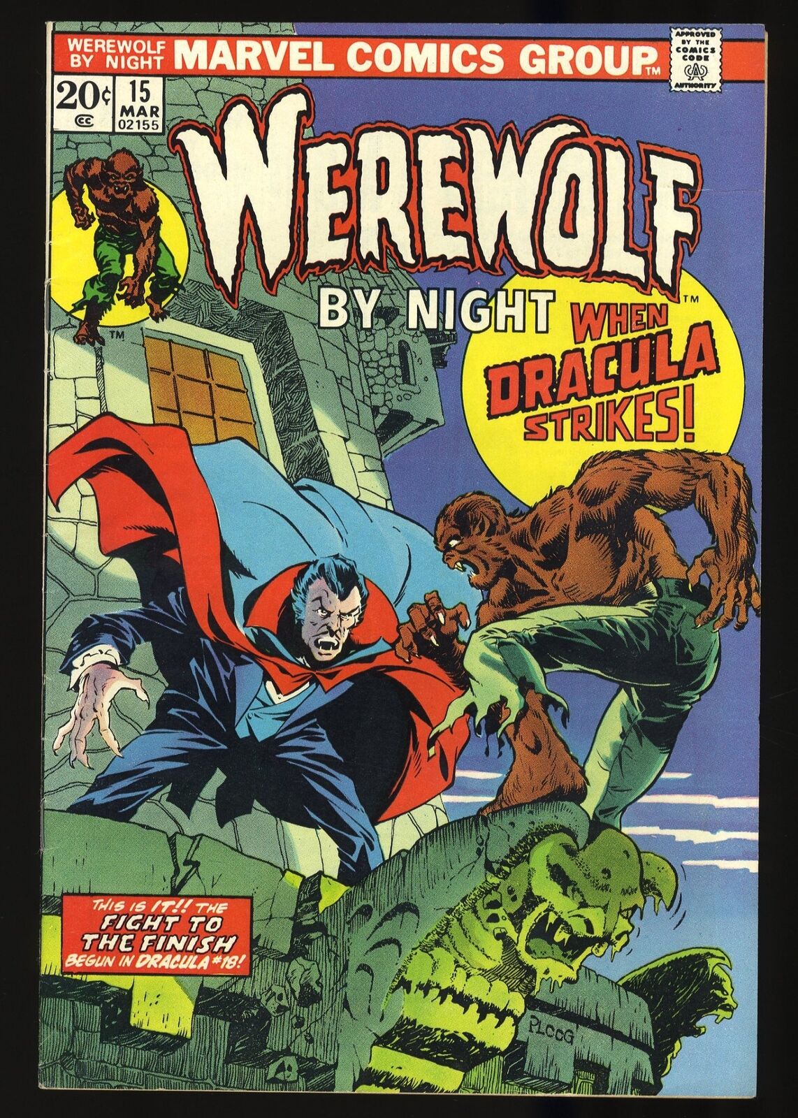 Werewolf By Night #15 VF- 7.5 Dracula Appearance Mike Ploog Cover Art