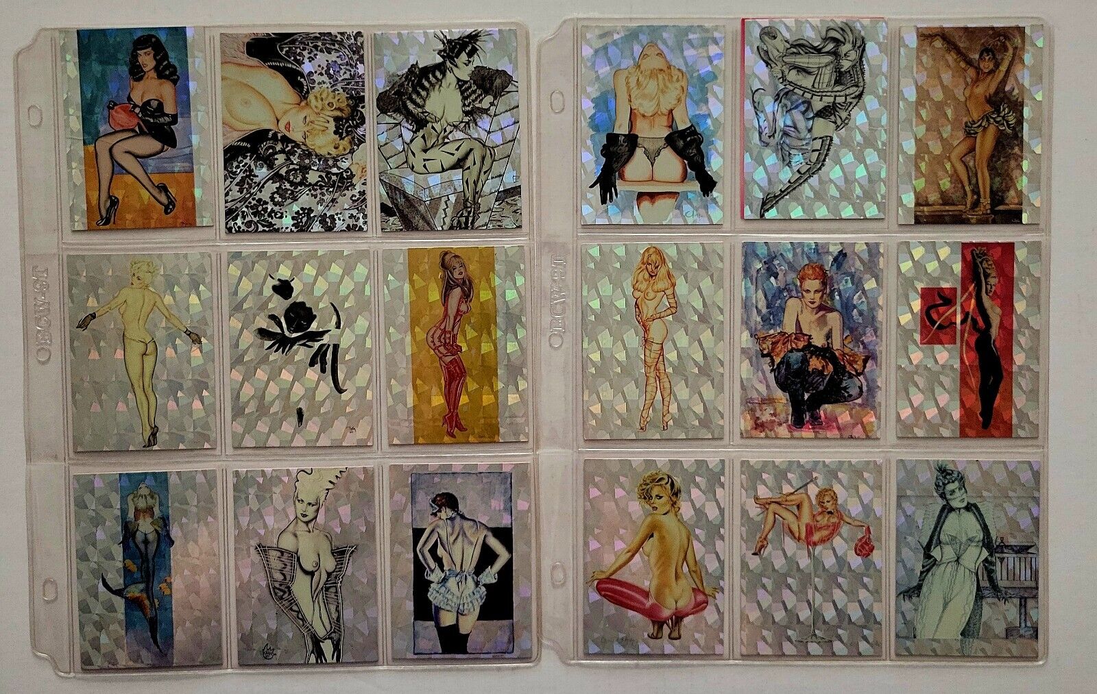 Set of 18: 1993 Olivia II | Prism Base Trading Card | De Berardinis Comic Images