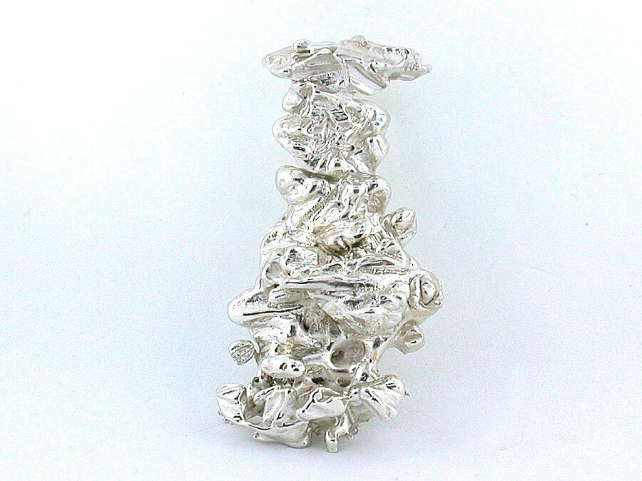 92.09 Grams 3.24 Ounce 2 2/3 x 1 2/5 Inch Casted Solid Silver Nugget EBS9056