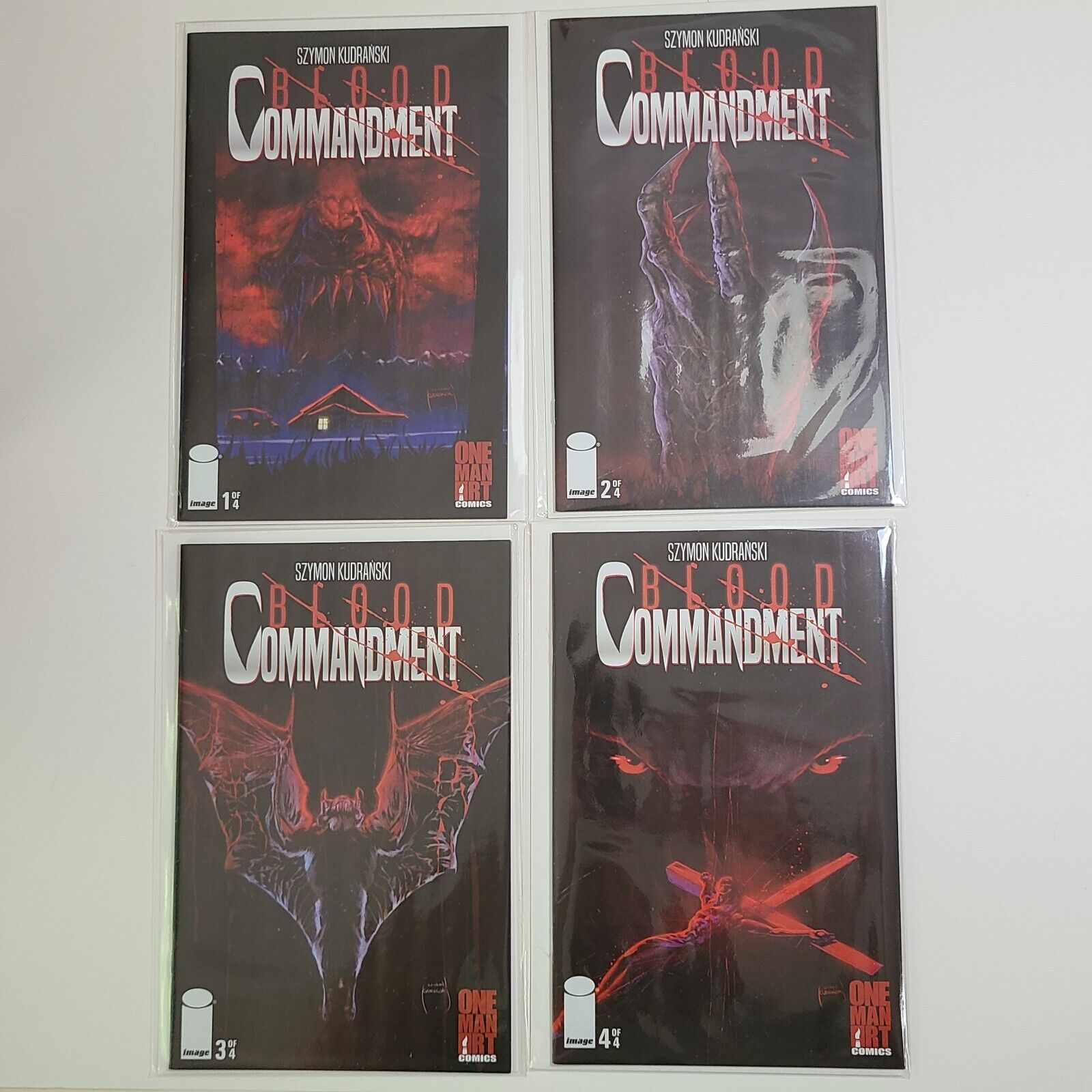 Blood Commandment 1-4 Complete Set, VF to VF/NM (Image, 2023) 2 3 Cover A\'s