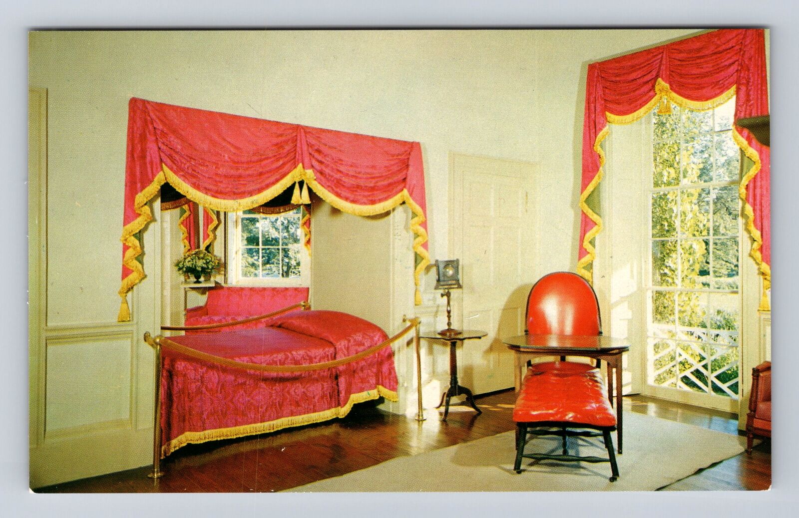 Charlottesville VA- Virginia, Bedroom Of Monticello, Antique, Vintage Postcard