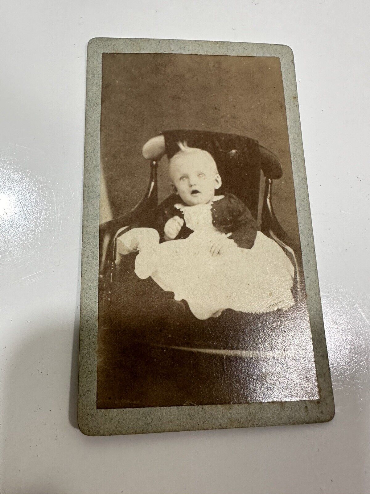ANTIQUE 1900’s CDV LITTLE GIRL IN DRESS ROCHESTER, MINN.