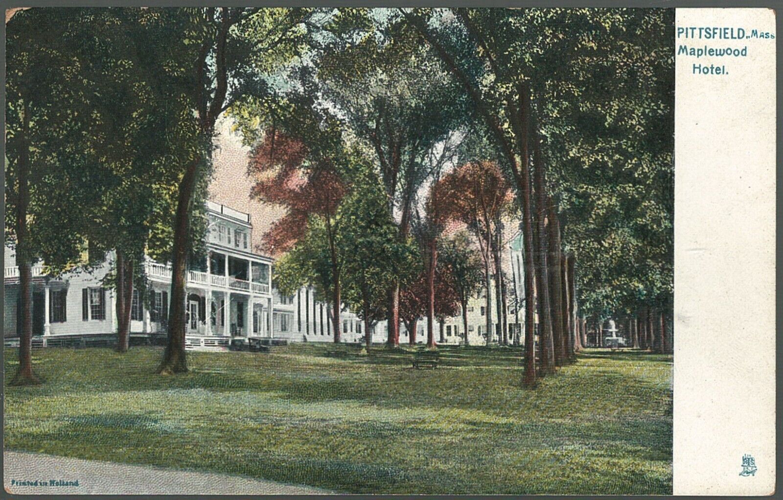 Raphael Tuck & Sons Postcard Maplewood Hotel Pittsfield Massachusetts 1905