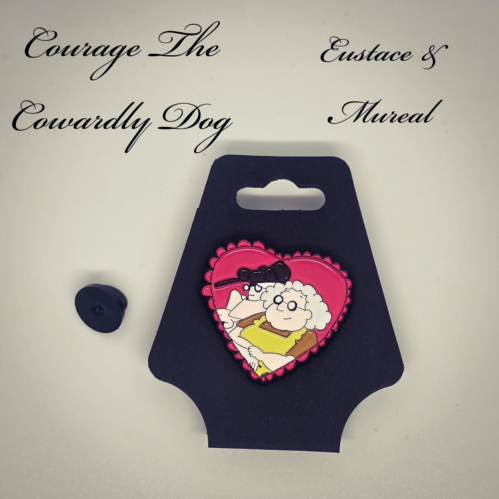 Courage The Cowardly Dog Character Pin,Broach Pendant, Replacement Back Included