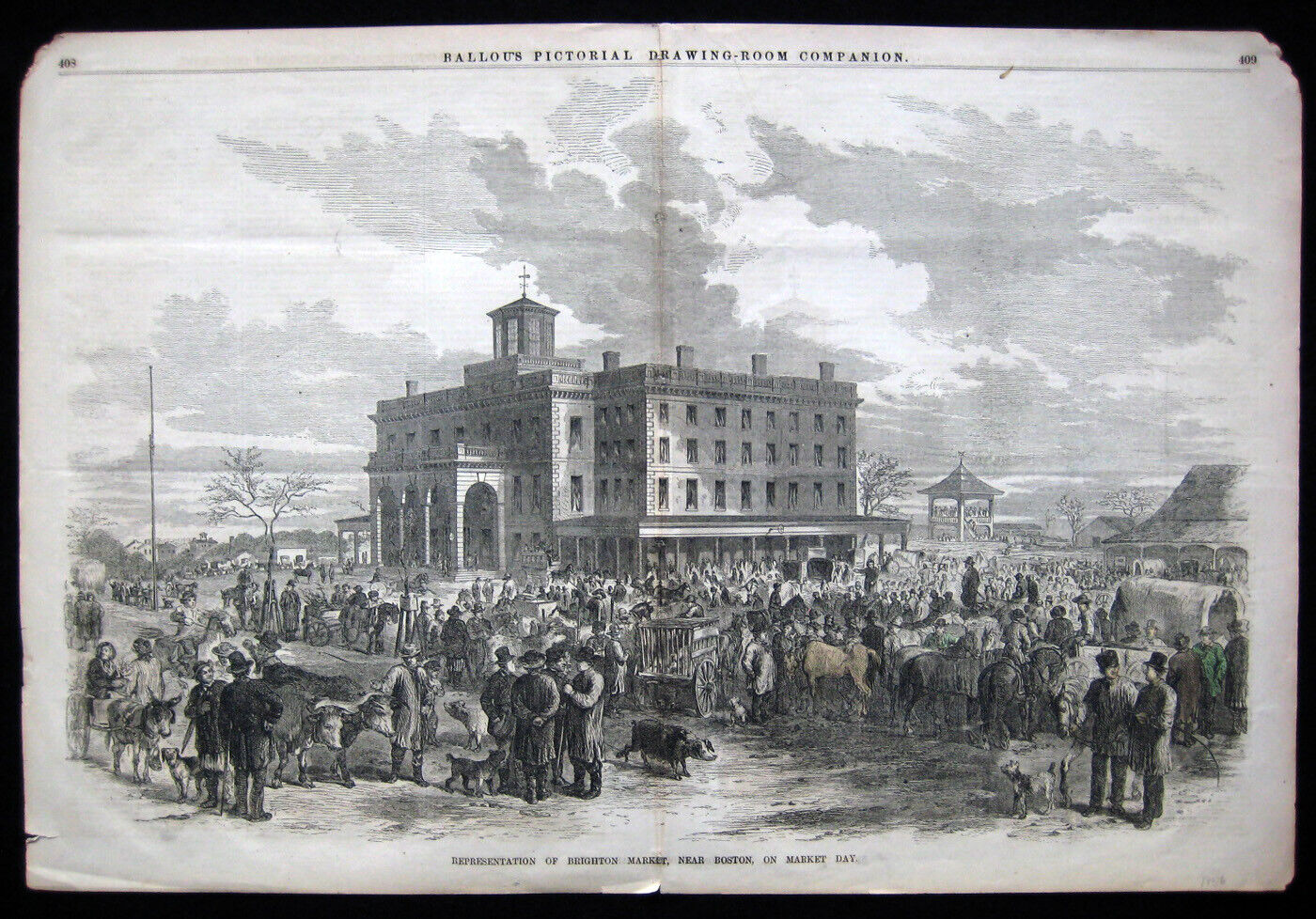 BALLOUS DOLLAR MONTHLY 1856, Brighton market near Boston, John Andrew Doub. PAGE