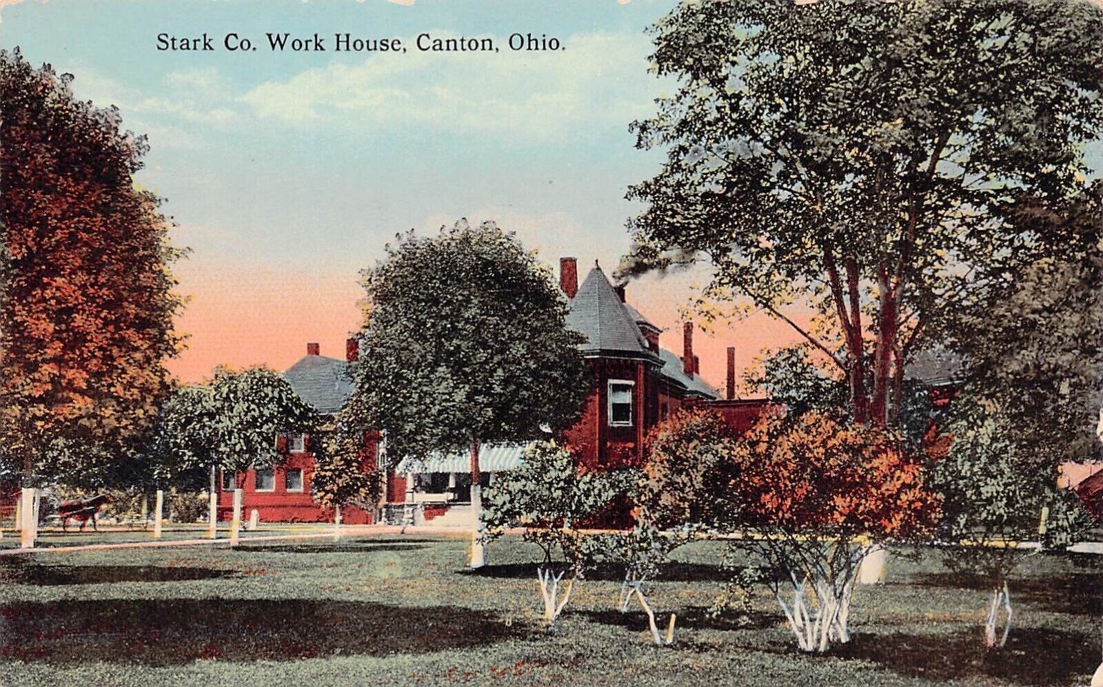 Canton OH Ohio Stark County Work House Penitentiary Jail Prison Vtg Postcard C13