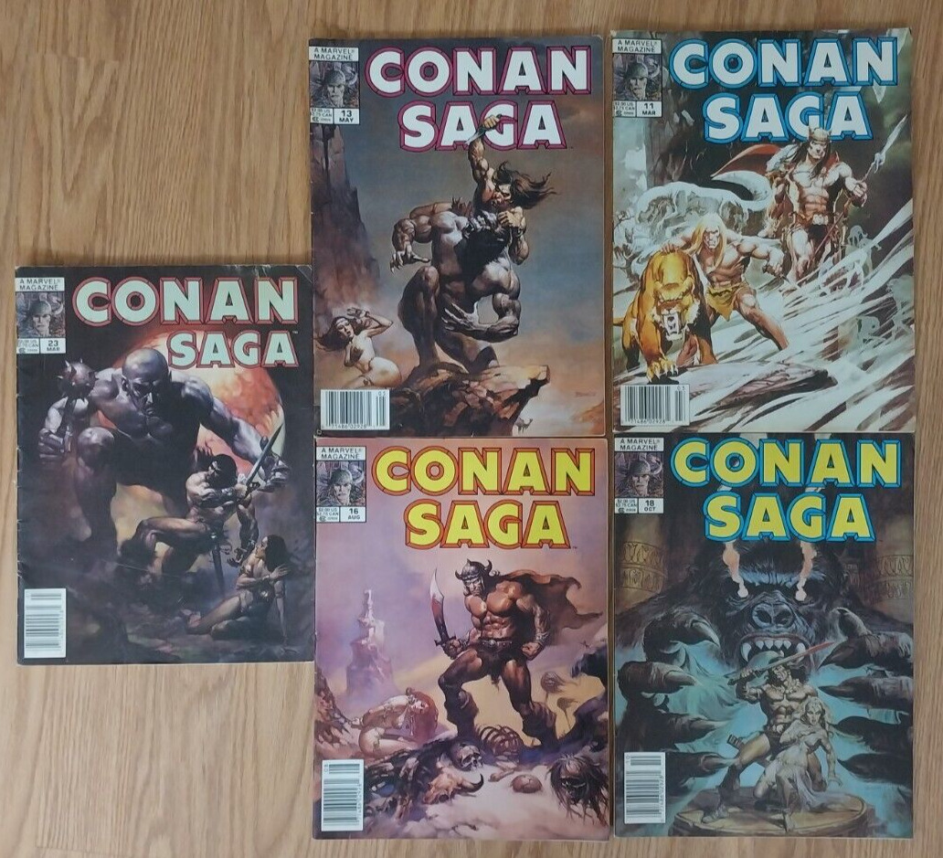 Lot Of 5 Vintage Marvel Conan Saga 11 13 16 18 23