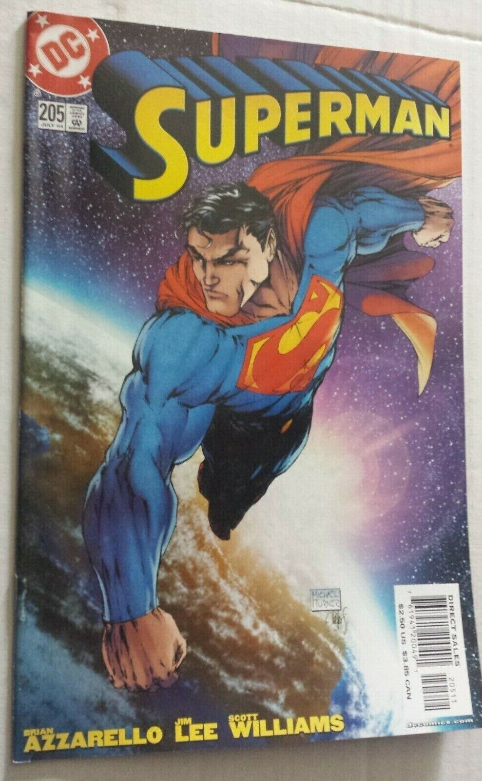 Superman 205b Michael Turner Variant Cover Azzarello Jim Lee Art 1st print