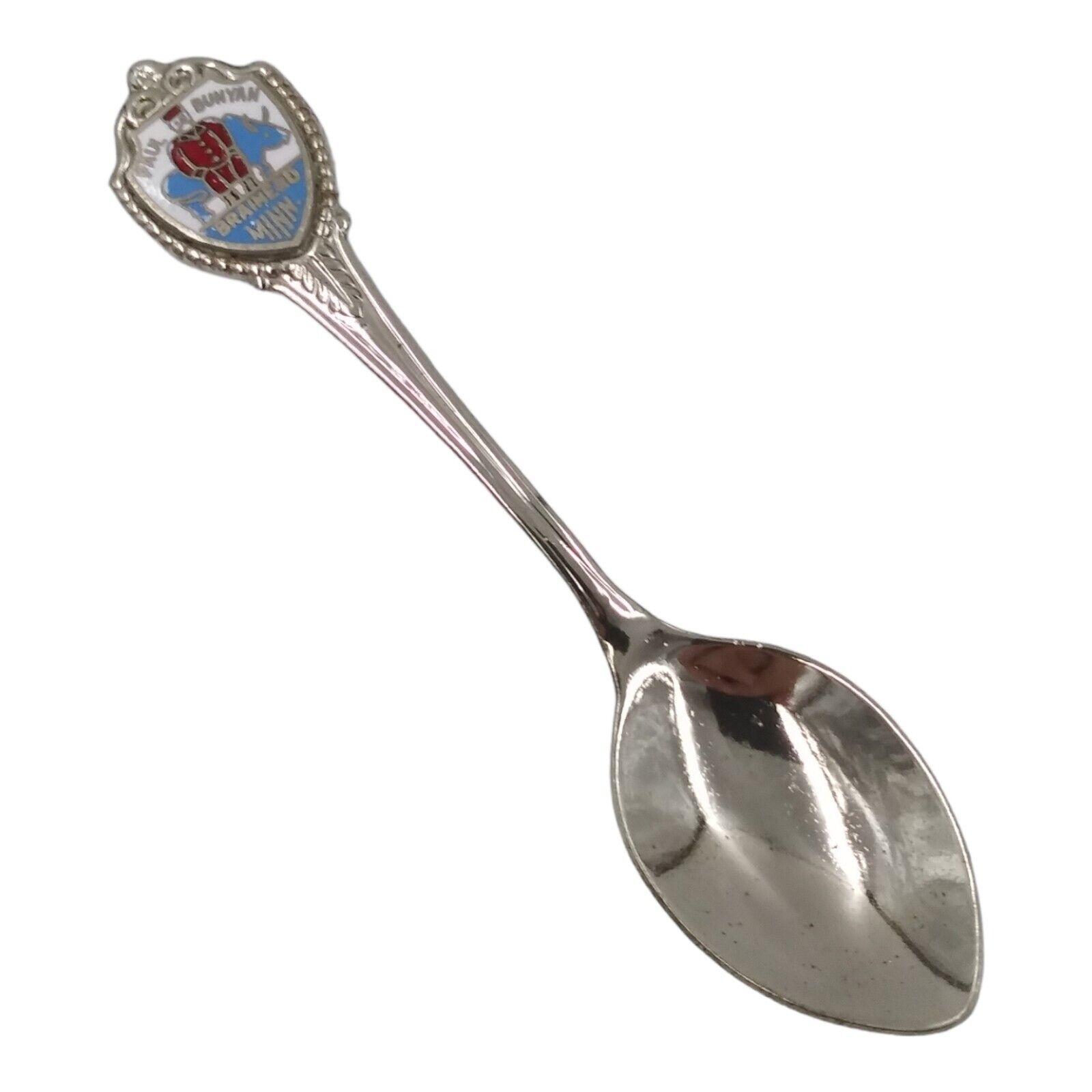 Vintage Paul Bunyan Brainerd Minnesota Souvenir Spoon Collectible Blue Bull Babe
