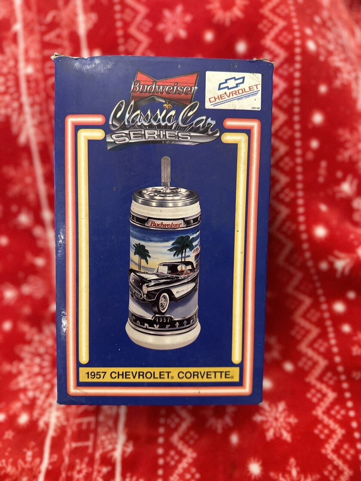 Budweiser Classic Car Series 1957 Chevy Corvette Beer Stein, new - Old stock