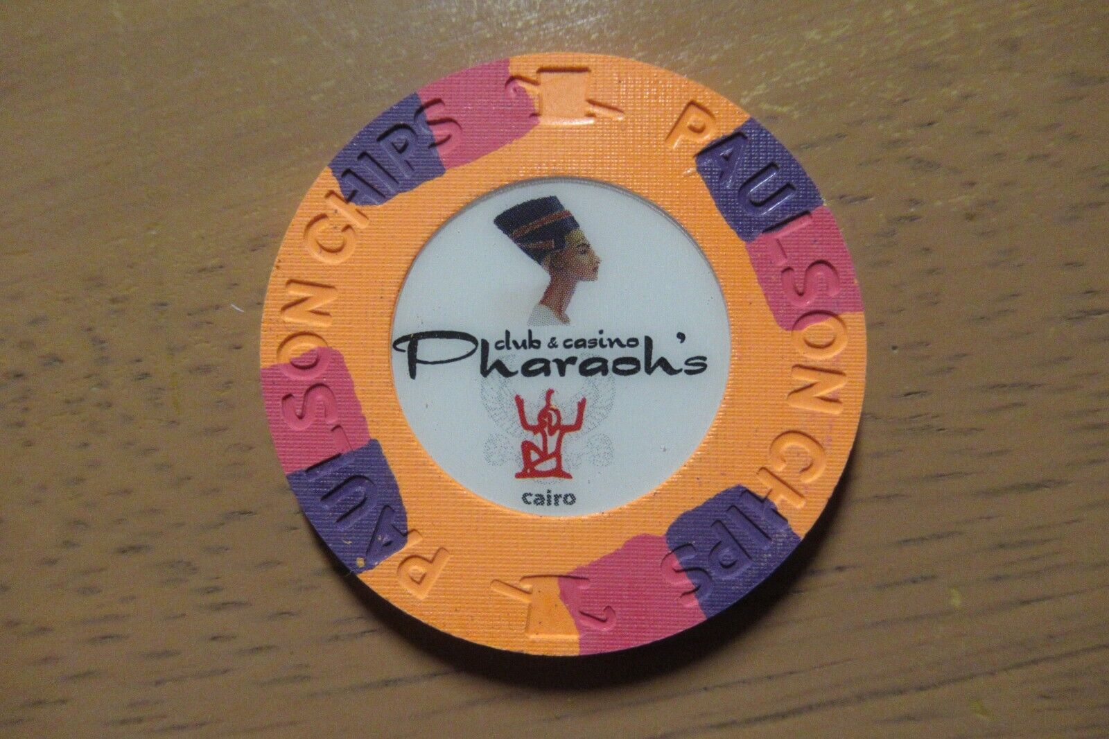 Pharaoh\'s Club & Casino Gaming Poker Chip ~ Cairo