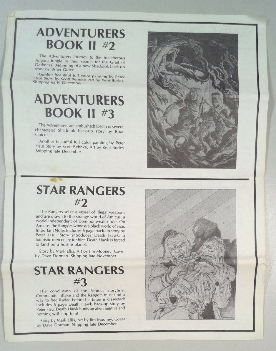 Adventure Publications Comic Book Catalog Fanzine Letter Publisher Elf Warrior