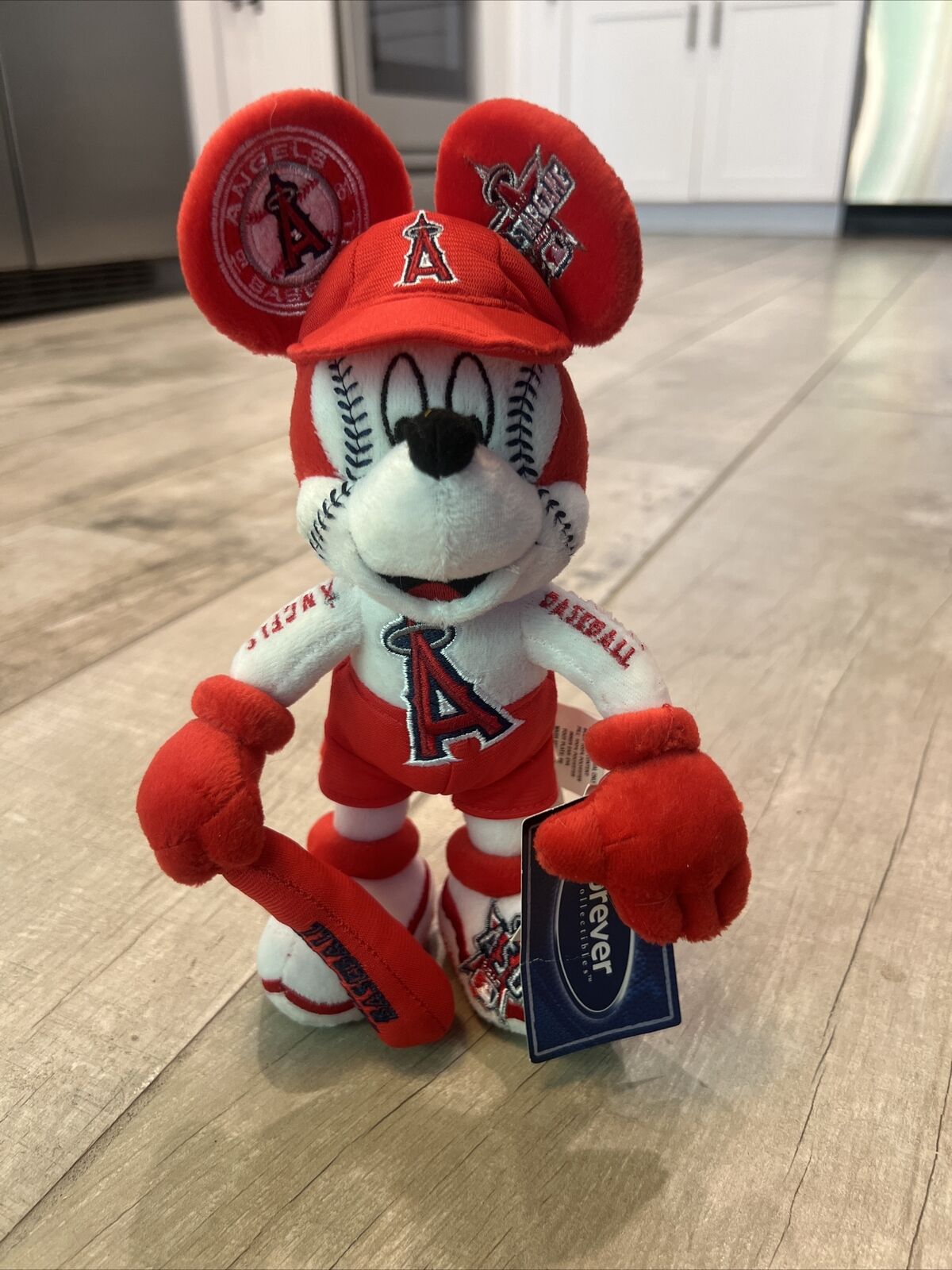 NWT Disney Forever Plush Angels BASEBALL MICKEY w/Red And White Uniform ASG 2010