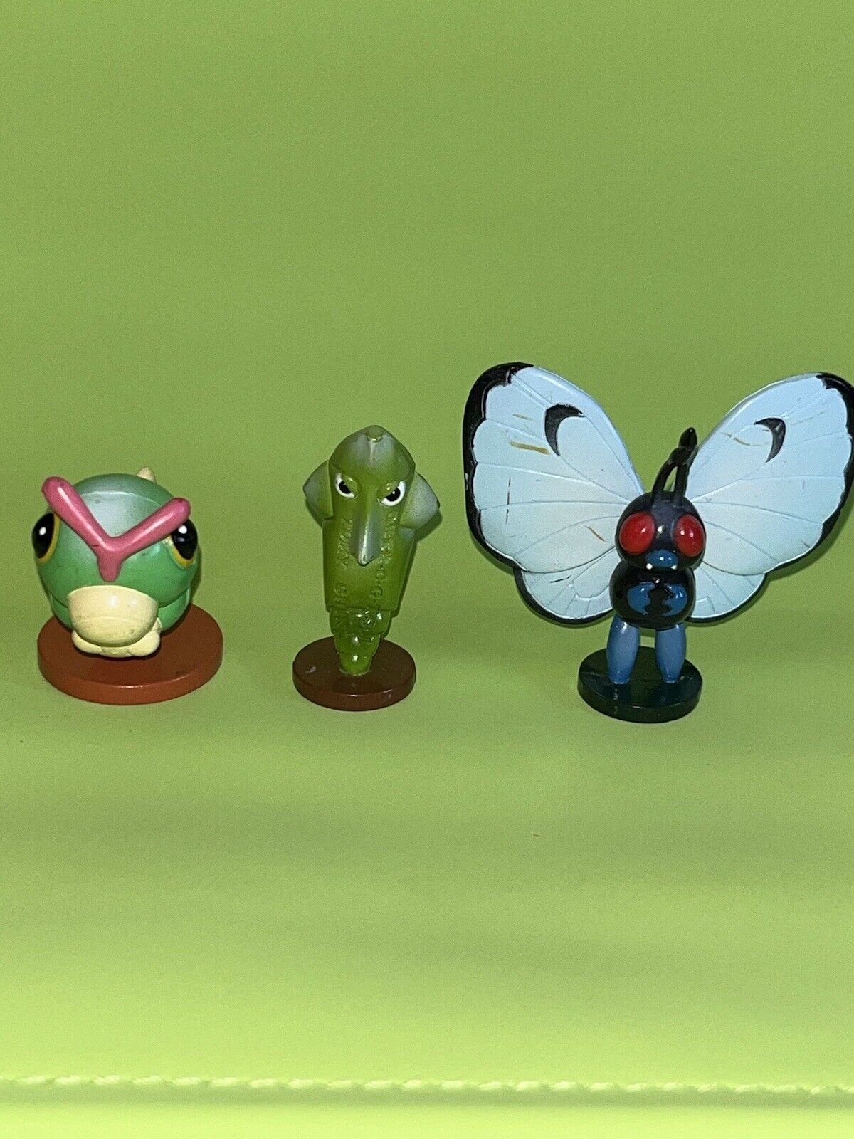 Vintage 1999 Tomy Butterfree, Caterpie and Metapod Figures TOMY
