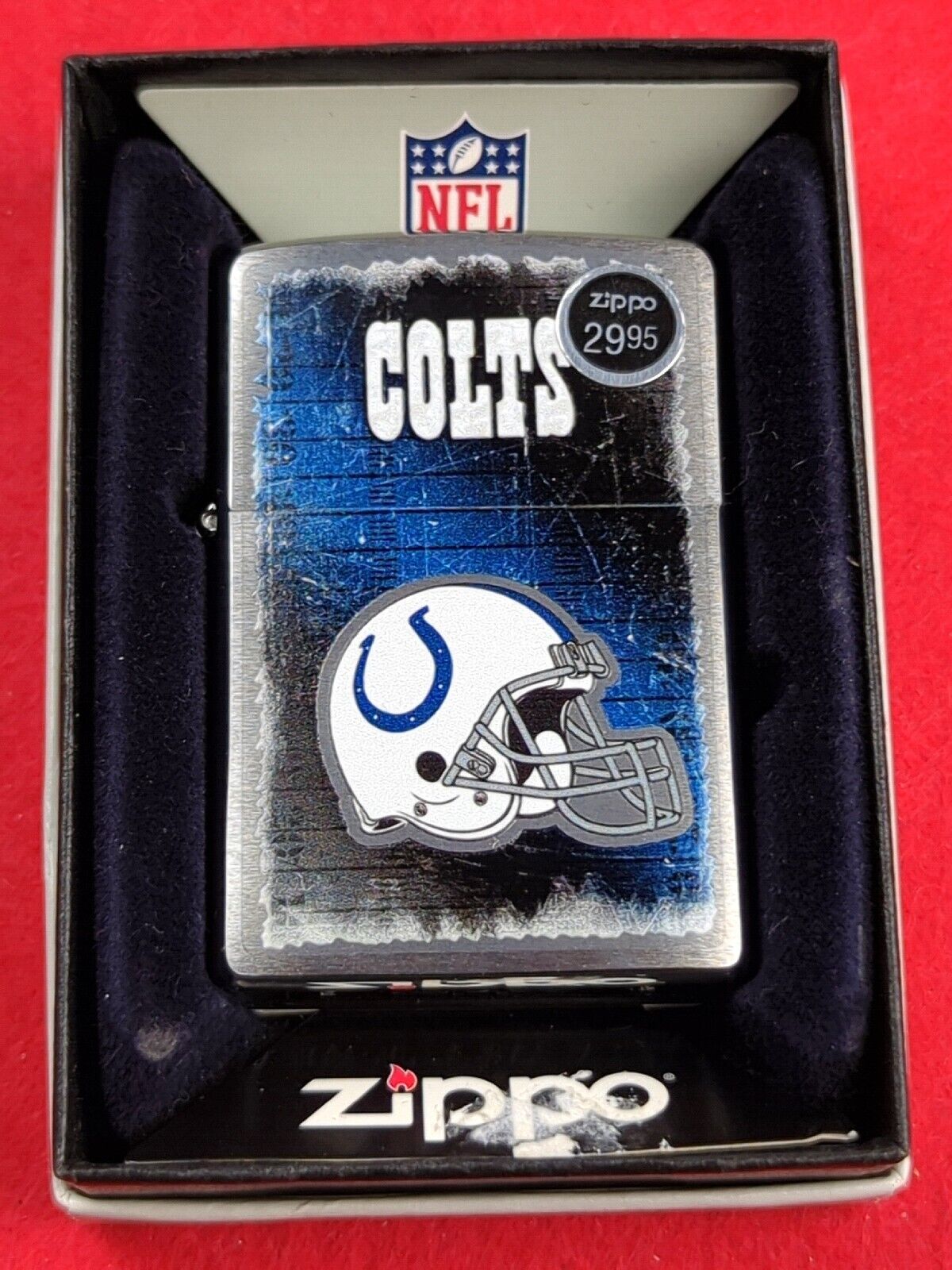 Zippo 28205 NFL INDIANAPOLIS COLTS on Brushed Chrome Lighter - MAY (E) 2012