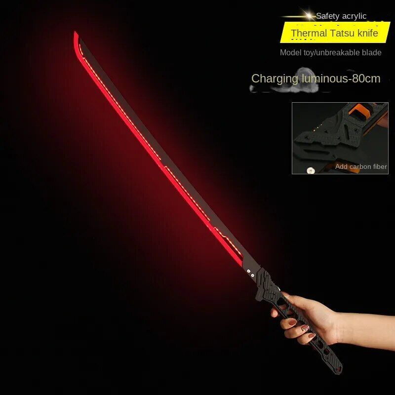 Cyberpunk Thermal Katana Samurai Sword Lithium-energy Light-Up Cool Prop