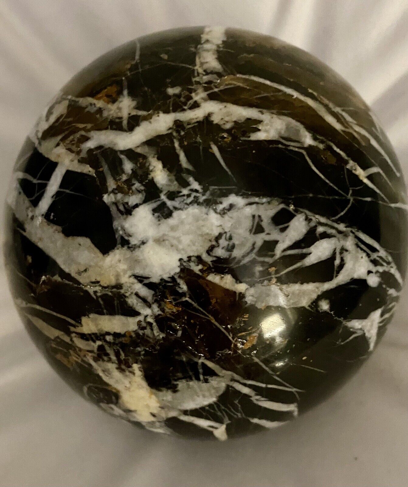 BLACK OPAL SPHERE - Mineral Natural Jasper Orb Brown Chakra Witch Decor