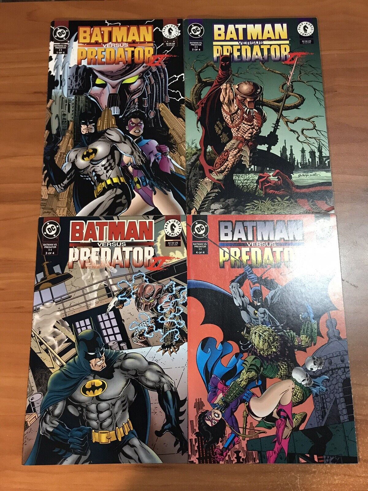Batman versus Predator II #1-4 Complete Comic Lot Collection