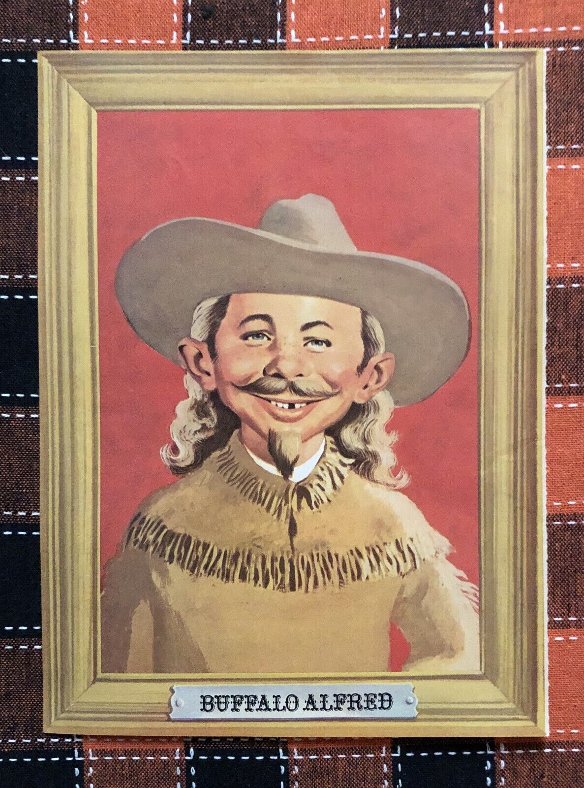 MAD MAGZINE ~ BUFFALO ALFRED/BENJAMIN NEUMAN ~ DOUBLE SIDED PAGE. [FRAME IT]
