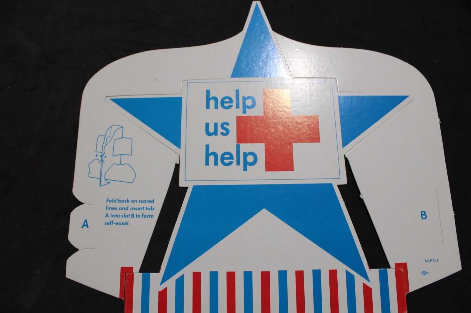 Vintage American Red Cross Desktop Fundraising Poster - vintage 1969 - NOS