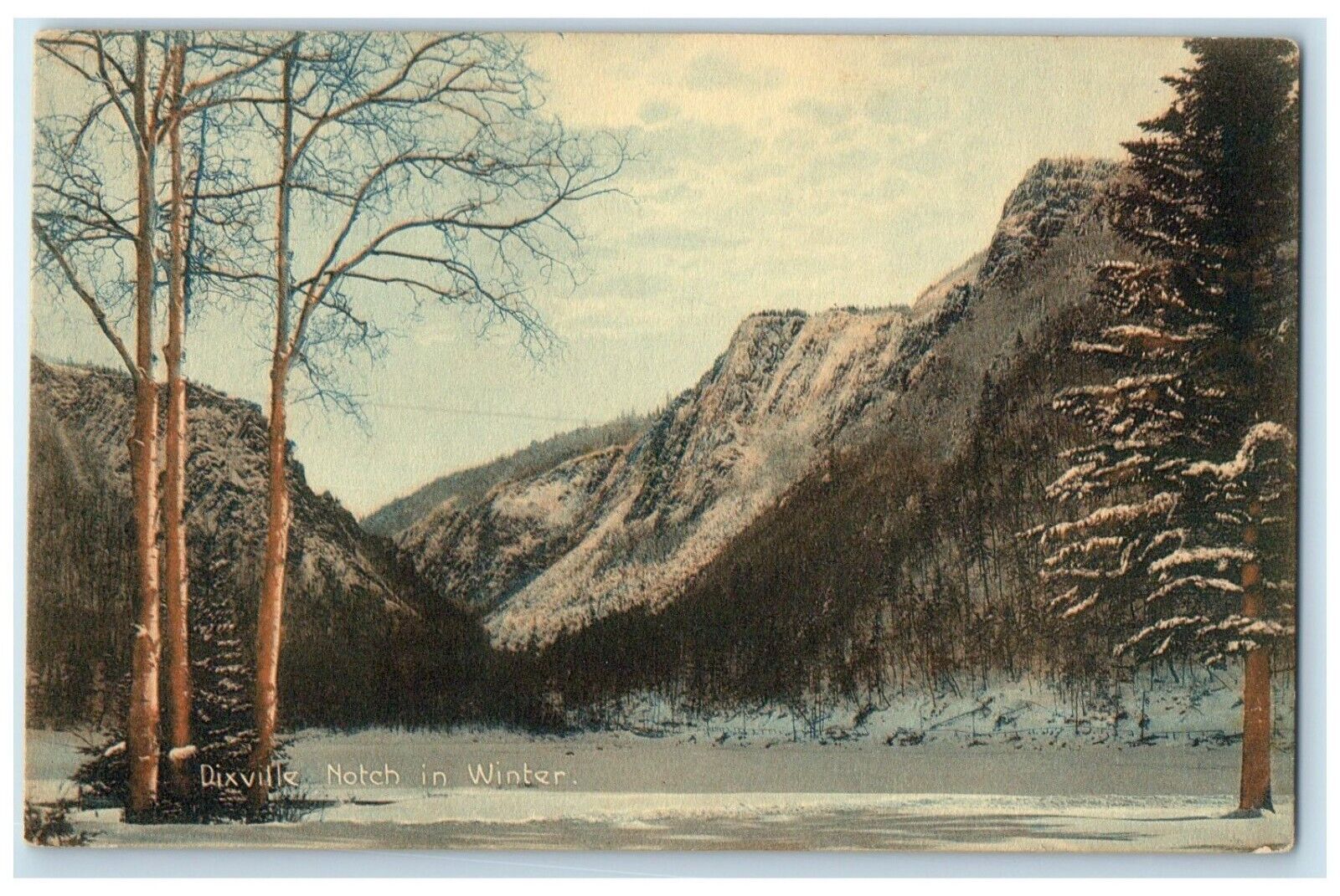 1910 Scenic View Dixville Notch Winter Colebrook New Hampshire Unposted Postcard