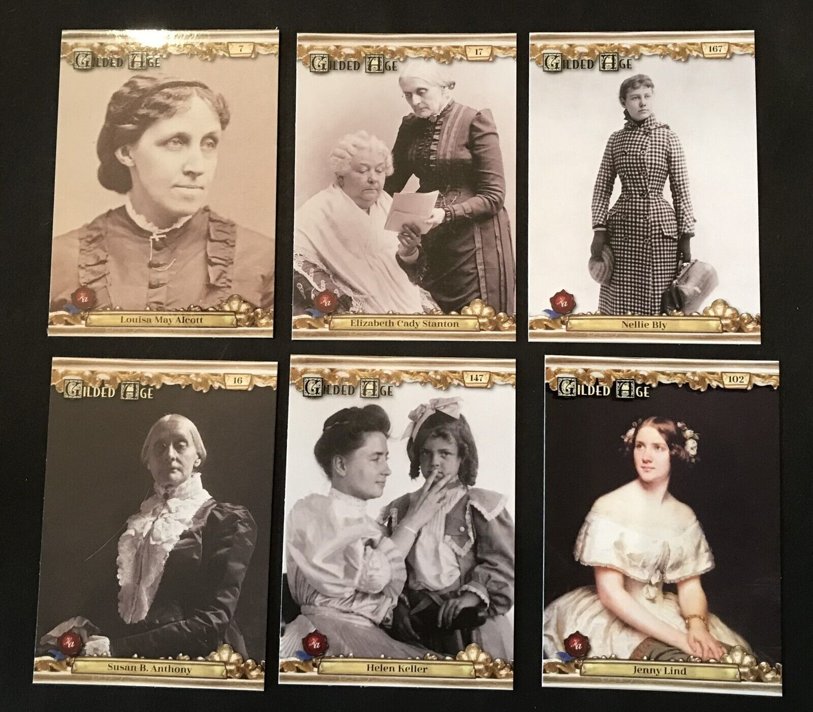 Hellen Keller & other Famous Women   2023 HISTORIC AUTOGRAPHS GILDED AGE Cards