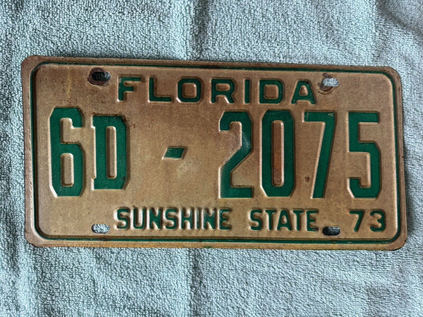 1973 Florida Vintage License Plate