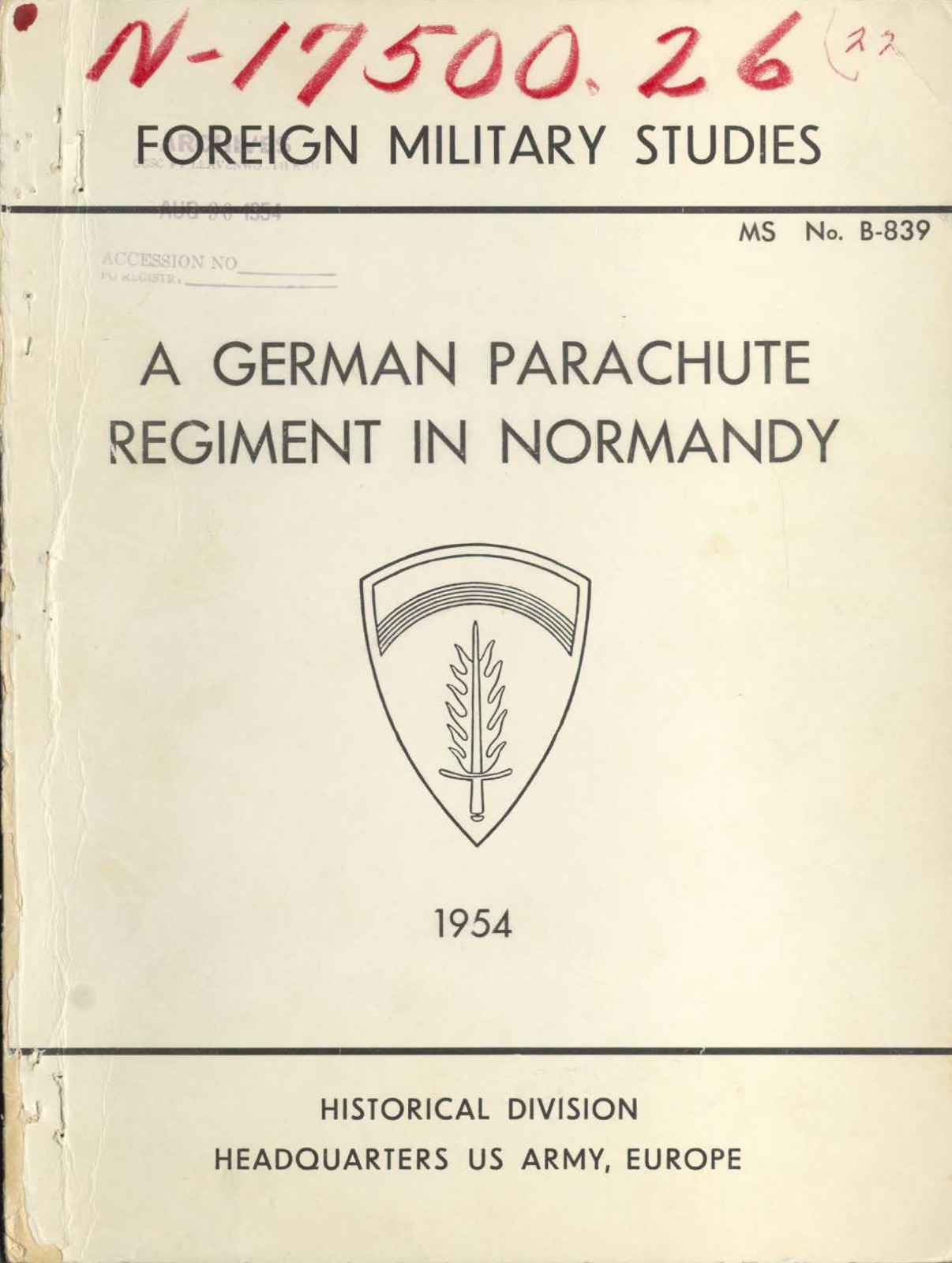56 Page German Parachute Regiment Normandy 6th Fallschirm Study on Data CD