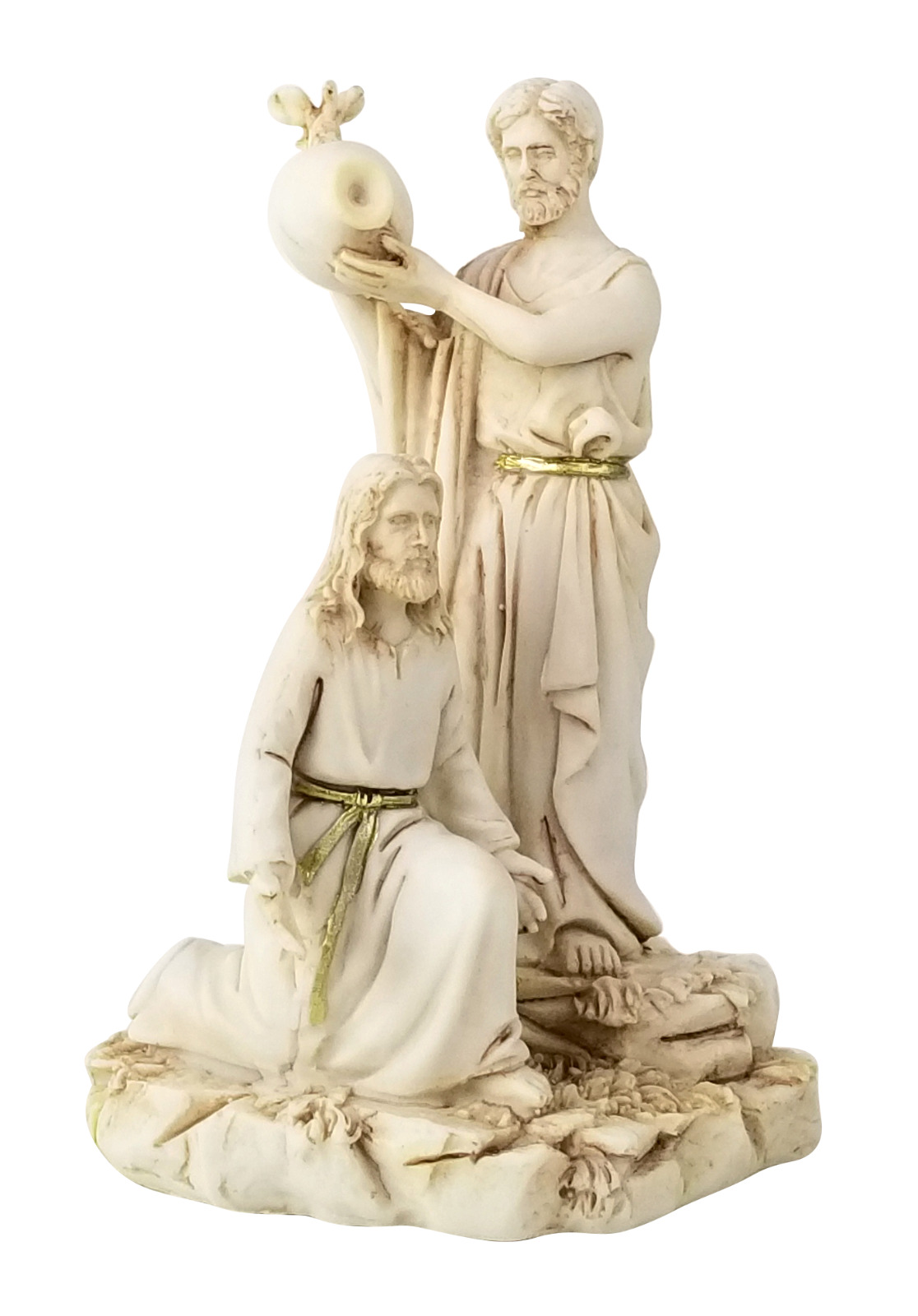 The Baptism of Jesus Christ Resin statue figurine / Baptism Favor Gift, Decor