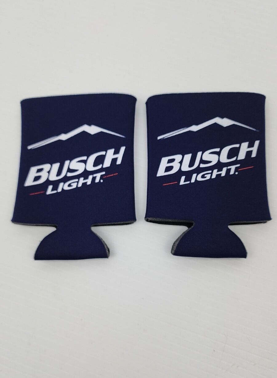 BUSCH LIGHT BEER  2  12oz CAN COOLERS COOZIE COOLIE KOOZIE HUGGIE BUD NEW