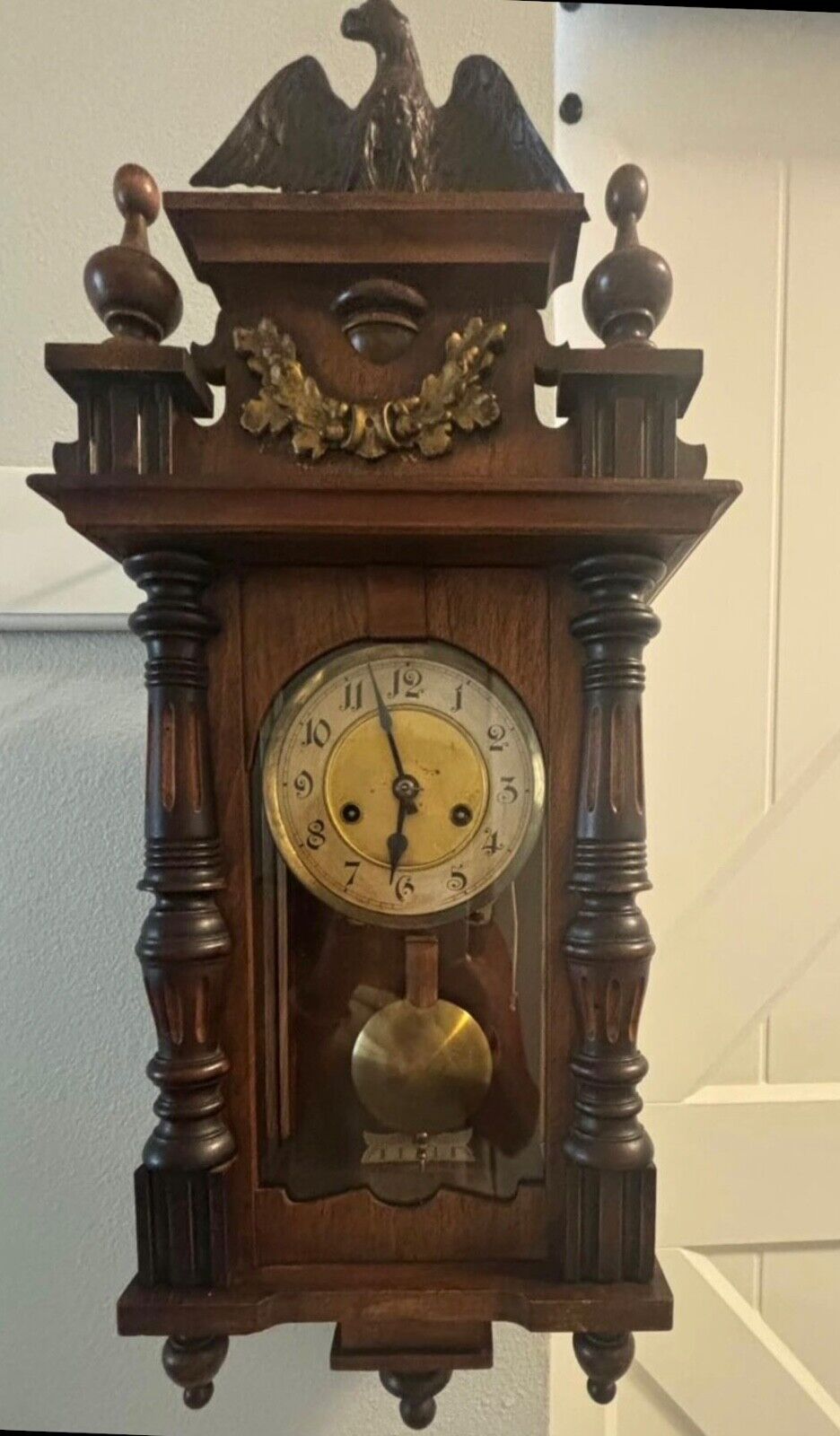 antique gustav becker wall clock