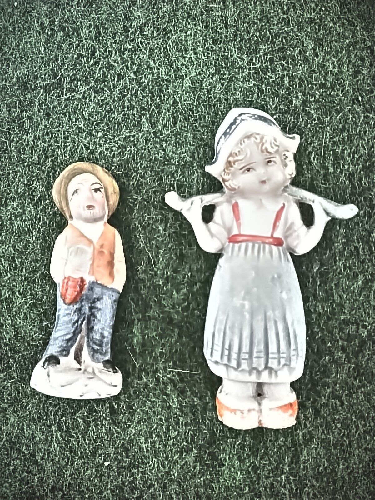 2 Vintage Bisque Figurines