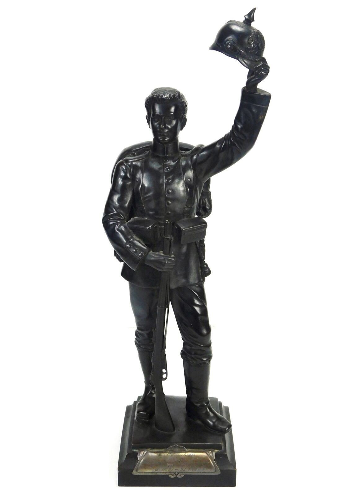Imperial German Antique WW1 Presentation Bronze Officer\'s Figurine Statue